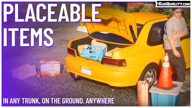 Placeable and Throwable Items with Trunk Storage